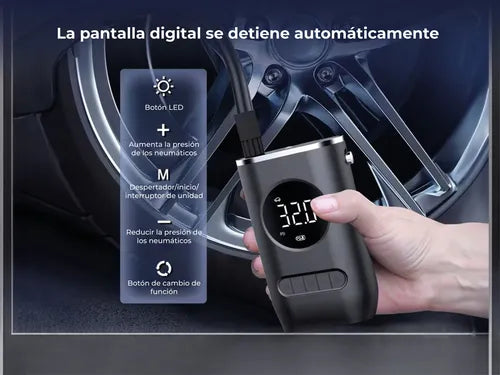 Inflador Portátil Inalámbrico Recargable