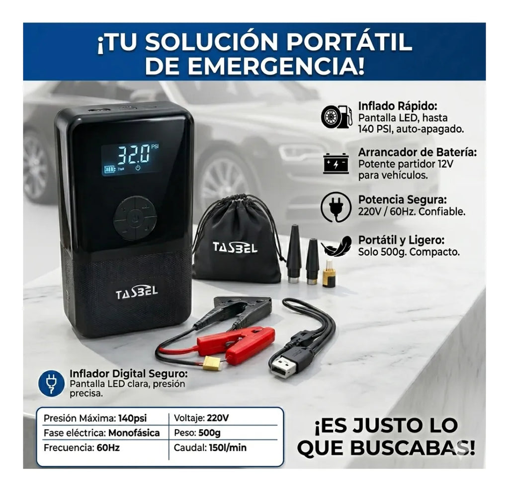 Compresor Partidor Arrancador Inflador