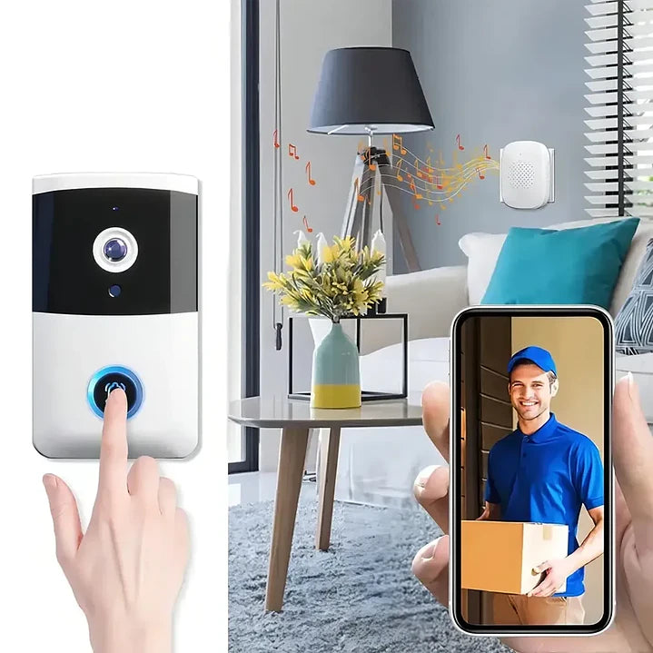 Timbre Inalámbrico Con Cámara Hd Y Wifi